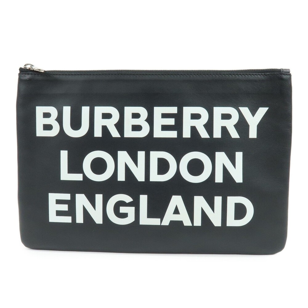 Burberry London England Calfskin Clutch Black